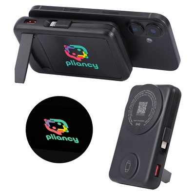 Imperial 10000mAh Light-Up Power Bank with Magnetic Wireless Charger, Watch